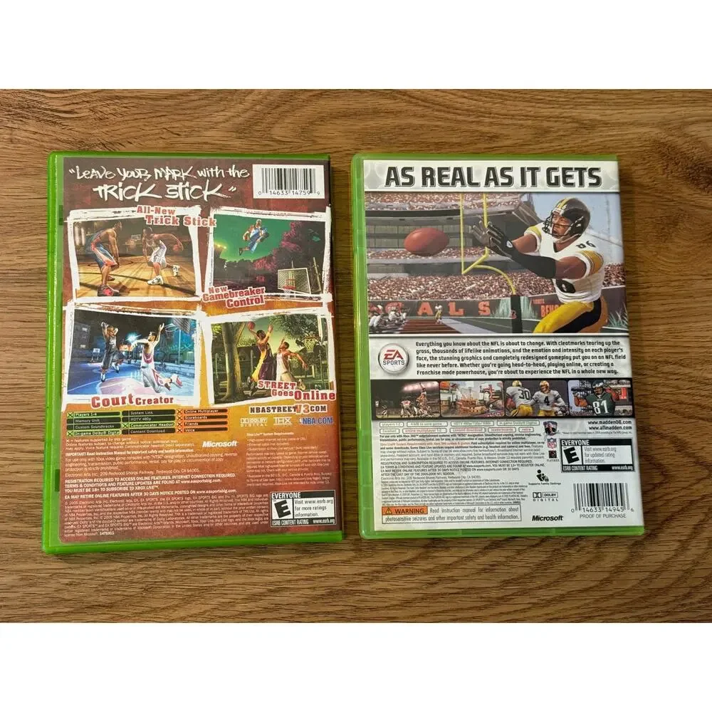 🎮 Xbox Game Lot of 2 Complete CIB Madden NFL 06 Xbox 360 & NBA Street V3